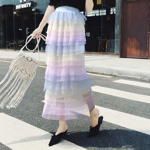 Rainbow tulle skirt S small pastel